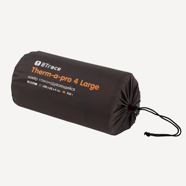 Ковер самонадув BTrace Therm-a-Pro 4 Large (198*63*4 см, Оранжевый)